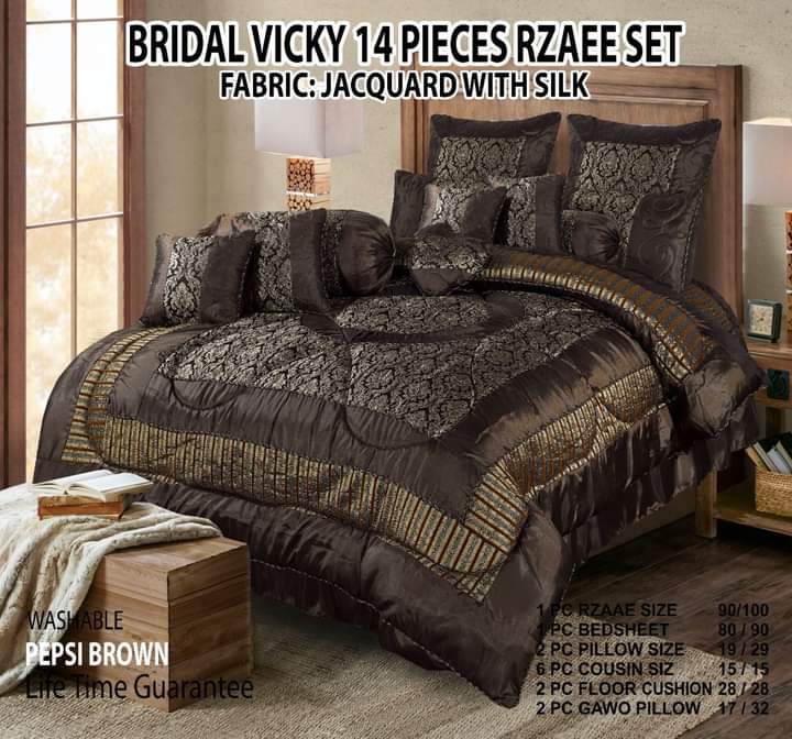 14Pcs Bridal Set Silk Jacquard - Scented Whiispers
