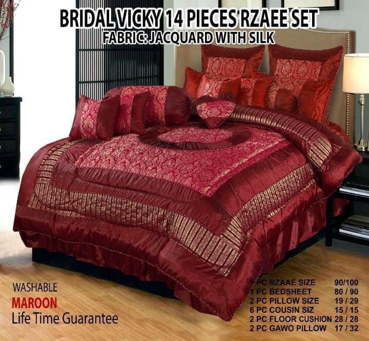 14Pcs Bridal Set Silk Jacquard - Scented Whiispers