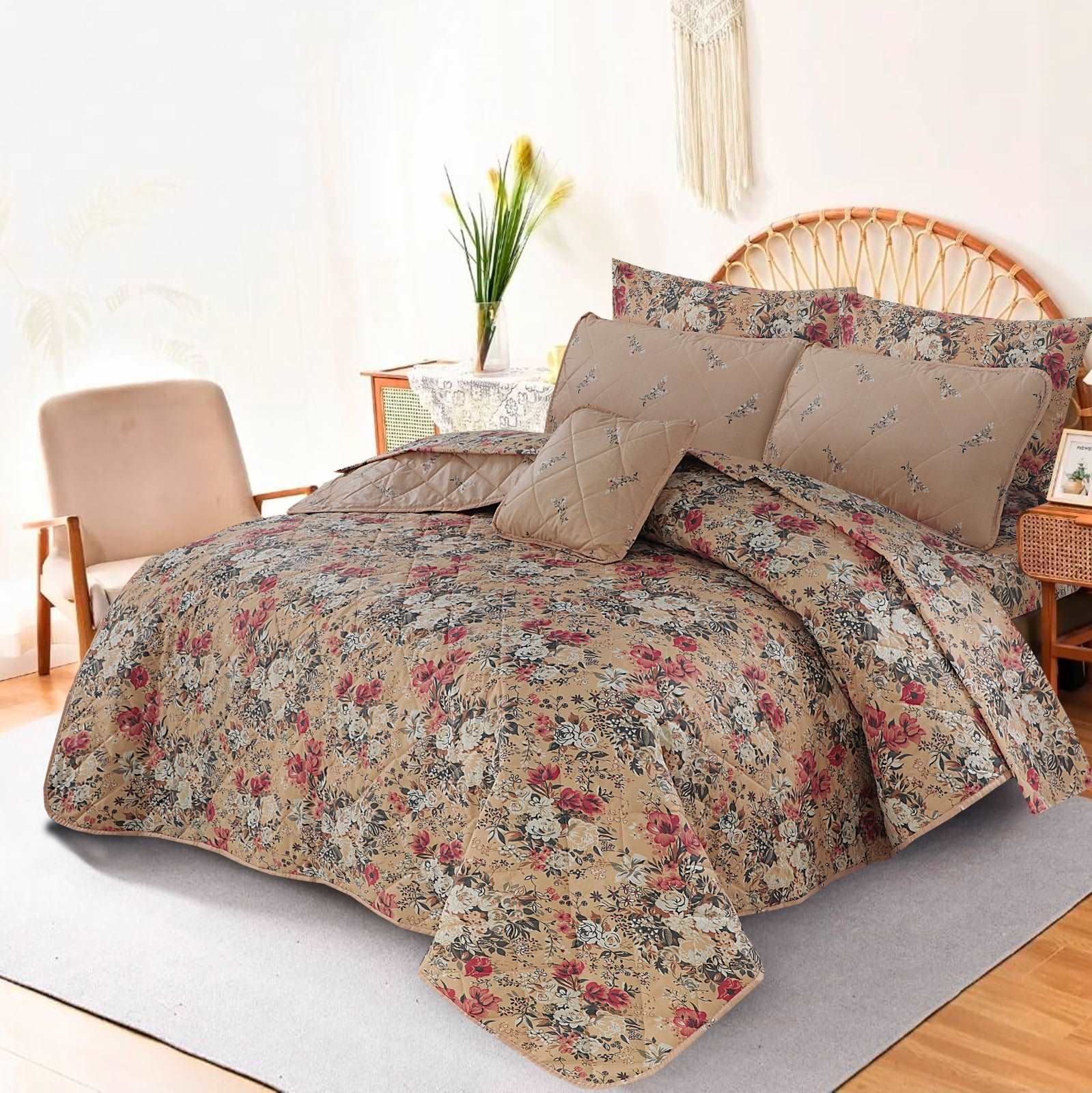 7 Pieces Comforter Set For Summer