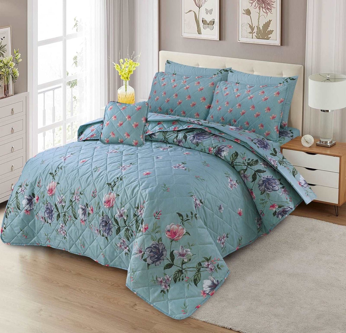 7 Pieces Comforter Set For Summer