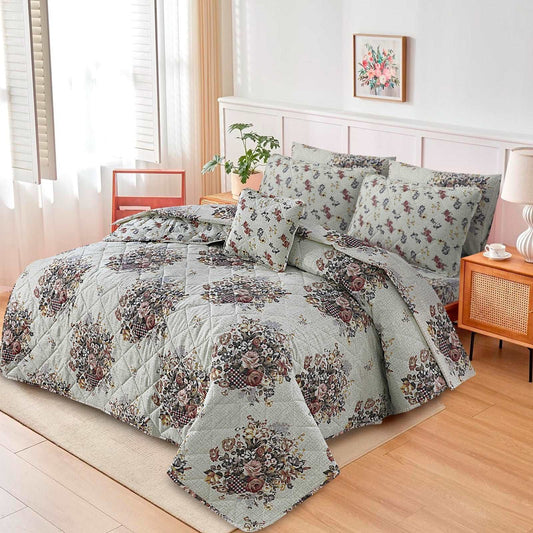 7 Pieces Comforter Set For Summer