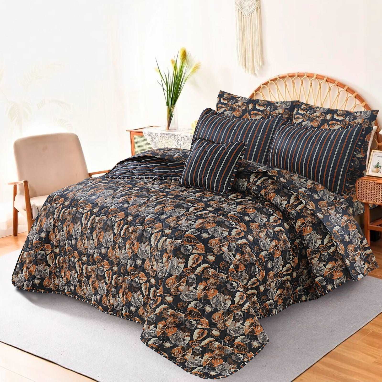 7 Pieces Comforter Set For Summer