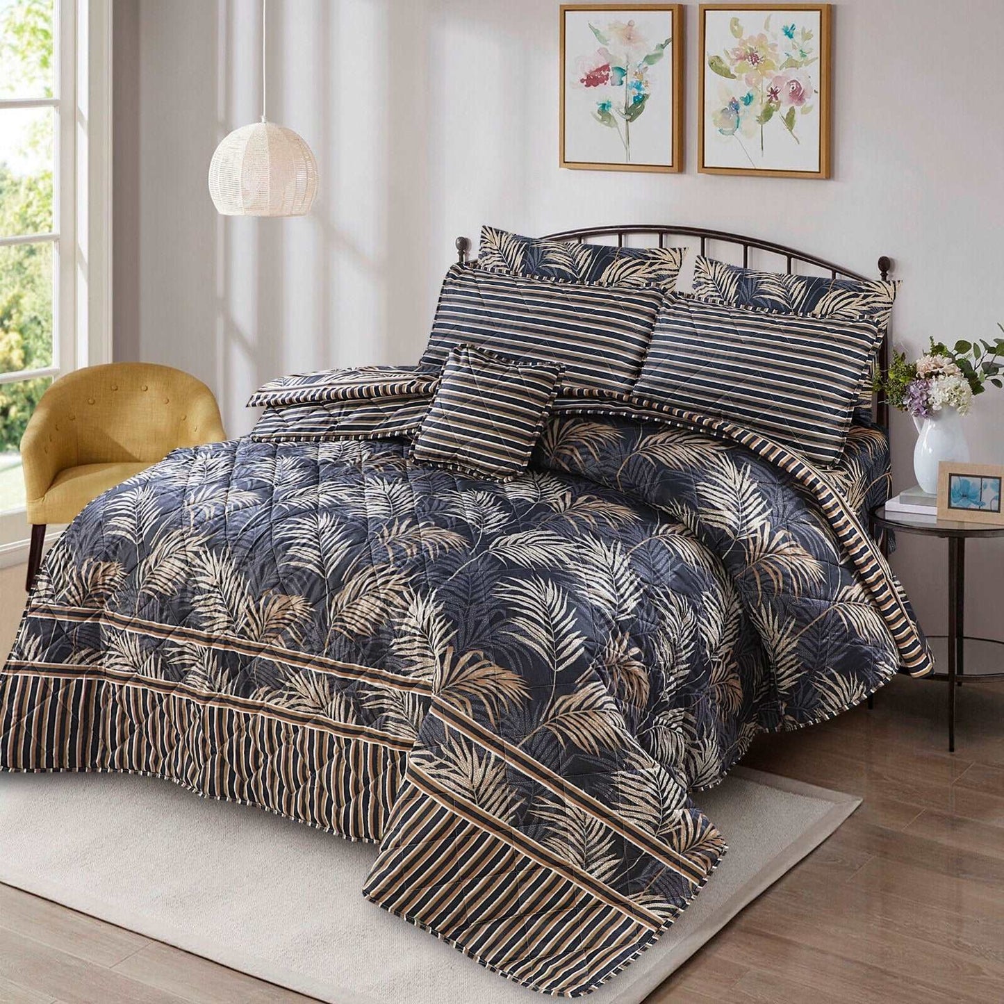 7 Pieces Comforter Set For Summer