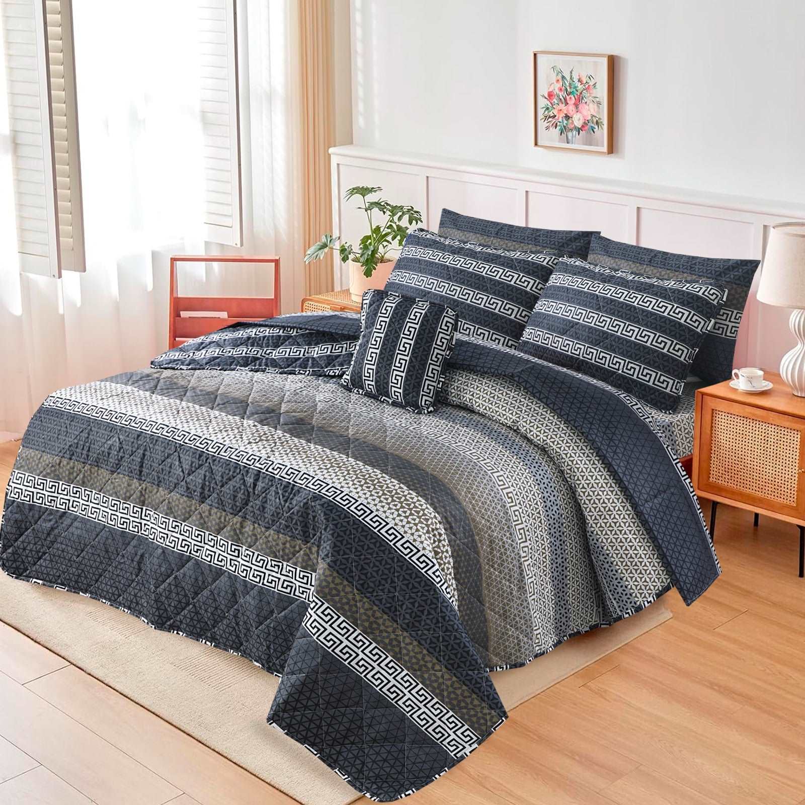 7 Pieces Comforter Set For Summer