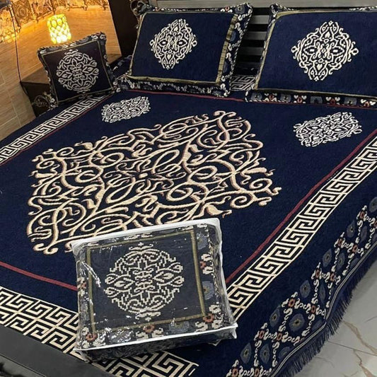 4pcs Bed Sheet Set Velvet Jacquard