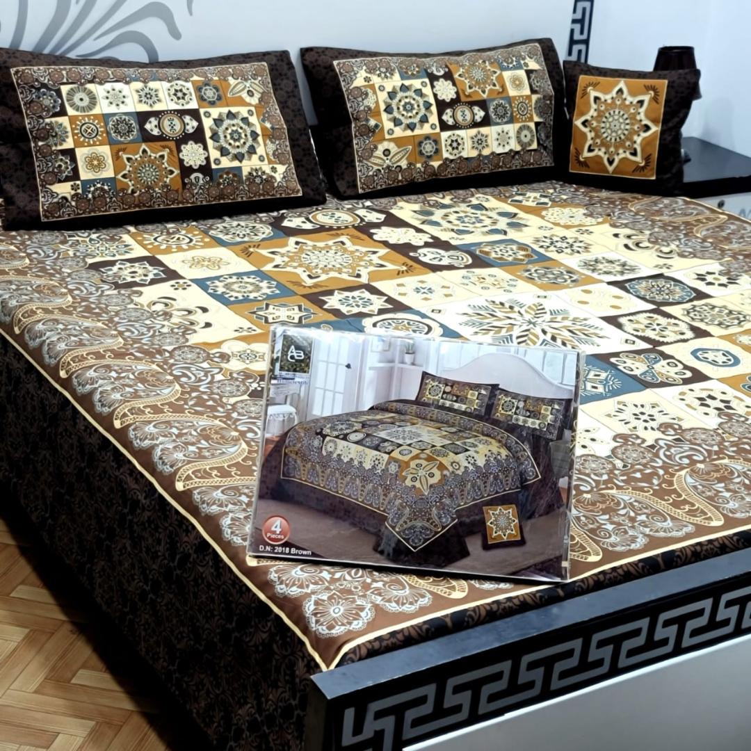 4pcs Bed Sheet Digital Print