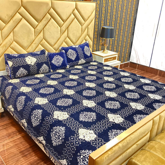 4pcs Bed Sheet Set Velvet Jacquard