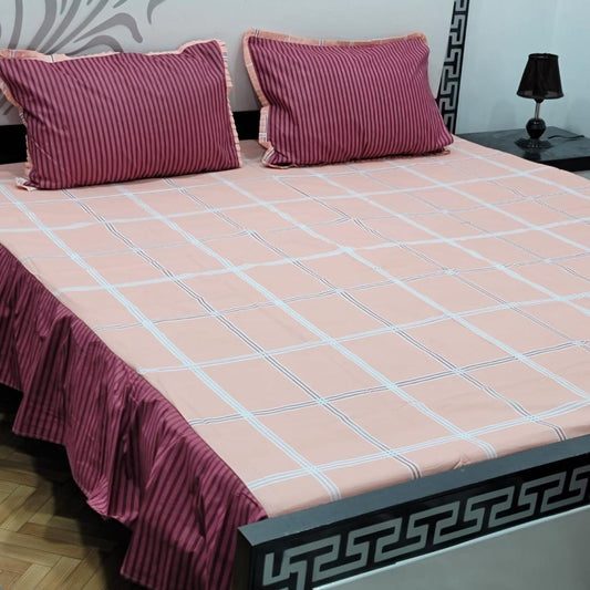 3pcs Frill Bed Sheet