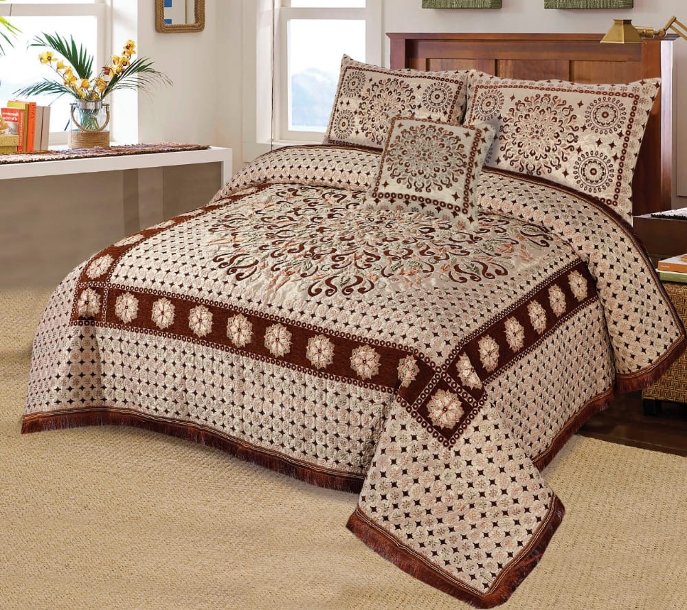 5pcs Bed Spread (Jacquard) - Scented Whiispers