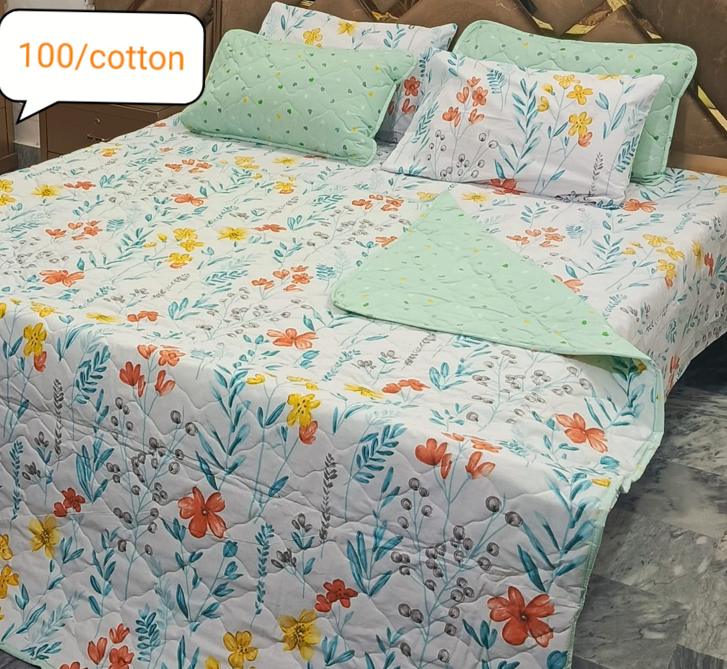 7 Pieces Comforter Set (Pure Cotton)