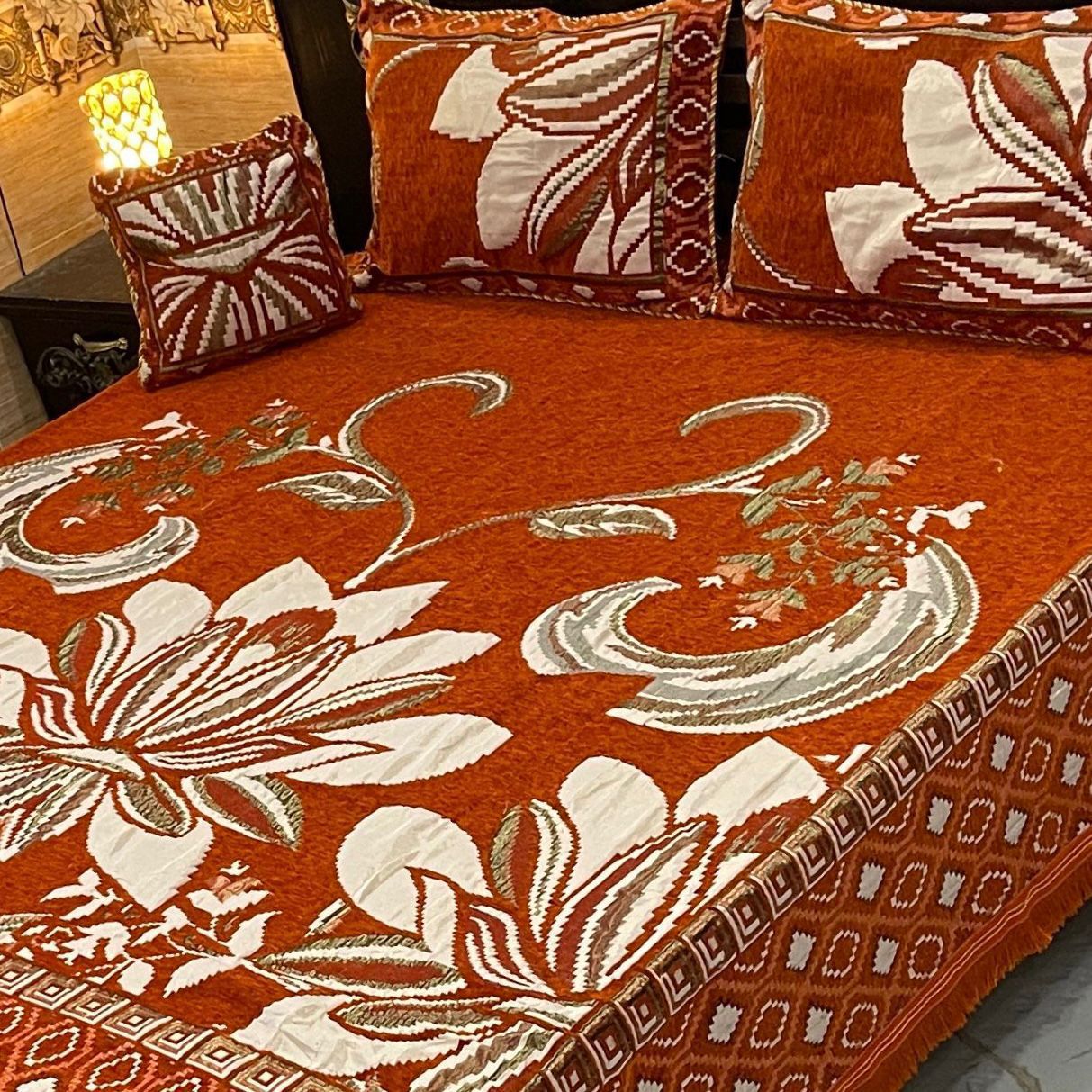 4pcs Bed Spread Velvet jacquard - Scented Whiispers