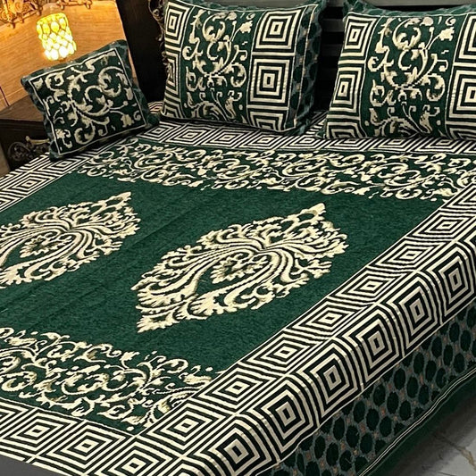 4pcs Bed Spread Velvet jacquard