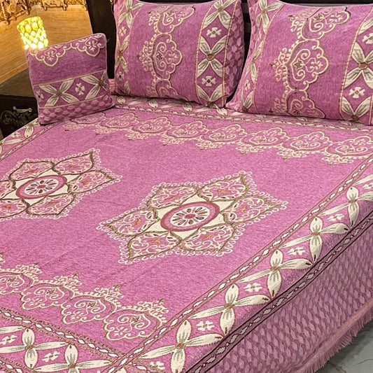 4pcs Bed Spread Velvet jacquard