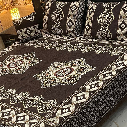 4pcs Bed Spread Velvet jacquard