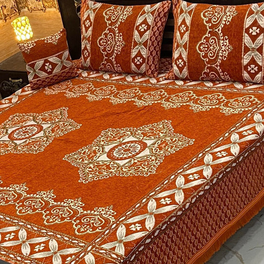 4pcs Bed Spread Velvet jacquard