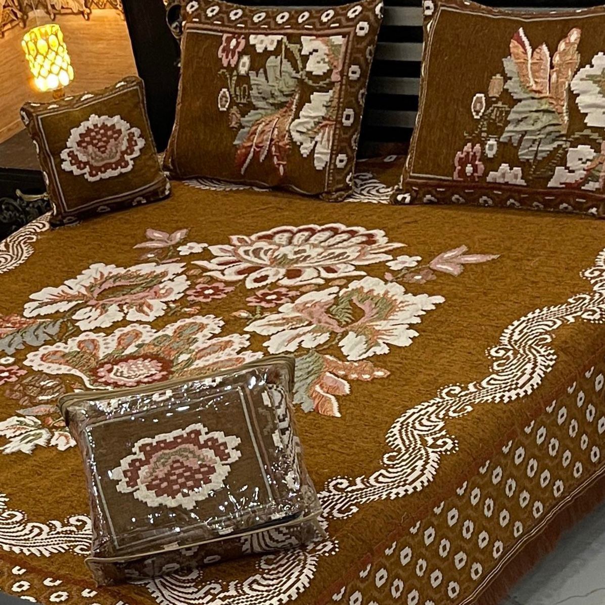 4pcs Bed Spread Velvet jacquard