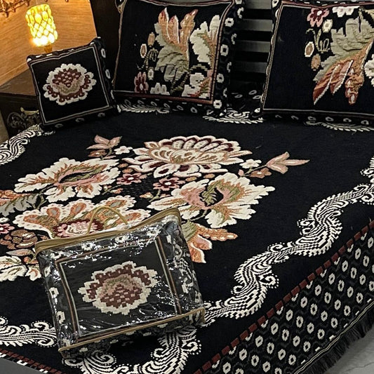 4pcs Bed Spread Velvet jacquard