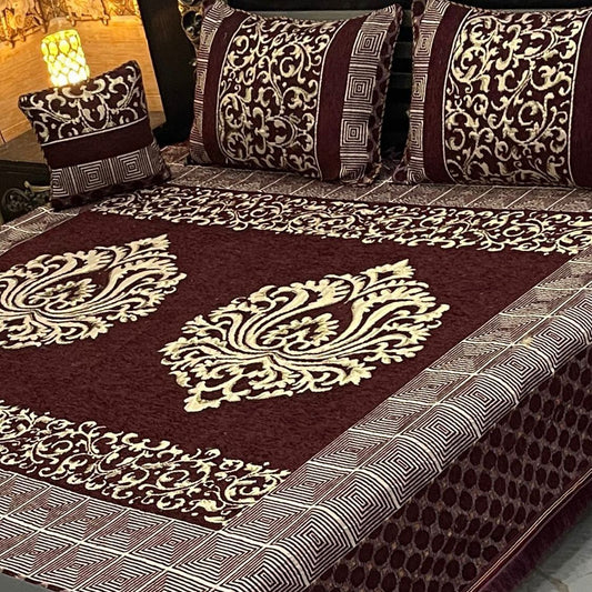 4pcs Bed Spread Velvet jacquard