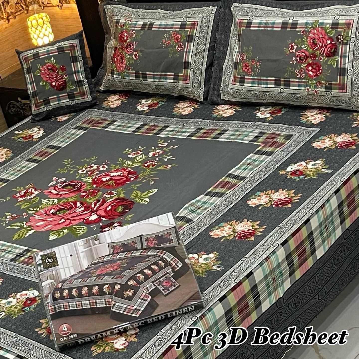 4pcs Bed Sheet Digital Print