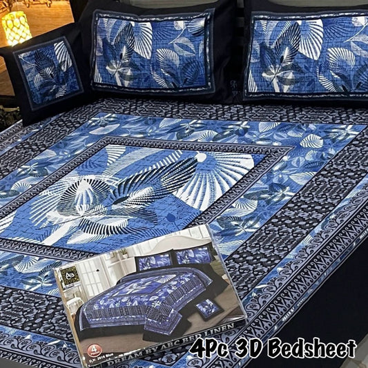 4pcs Bed Sheet Digital Print